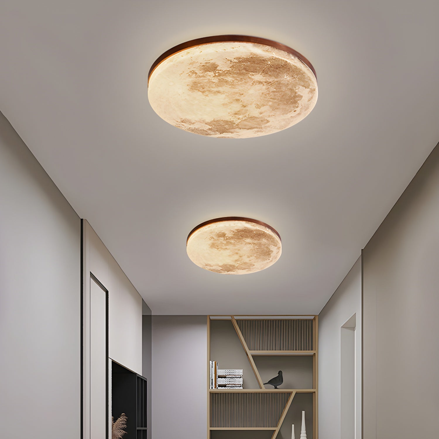 SUENTA Moon Round LED-Deckenleuchte Minimalistisches Design Licht