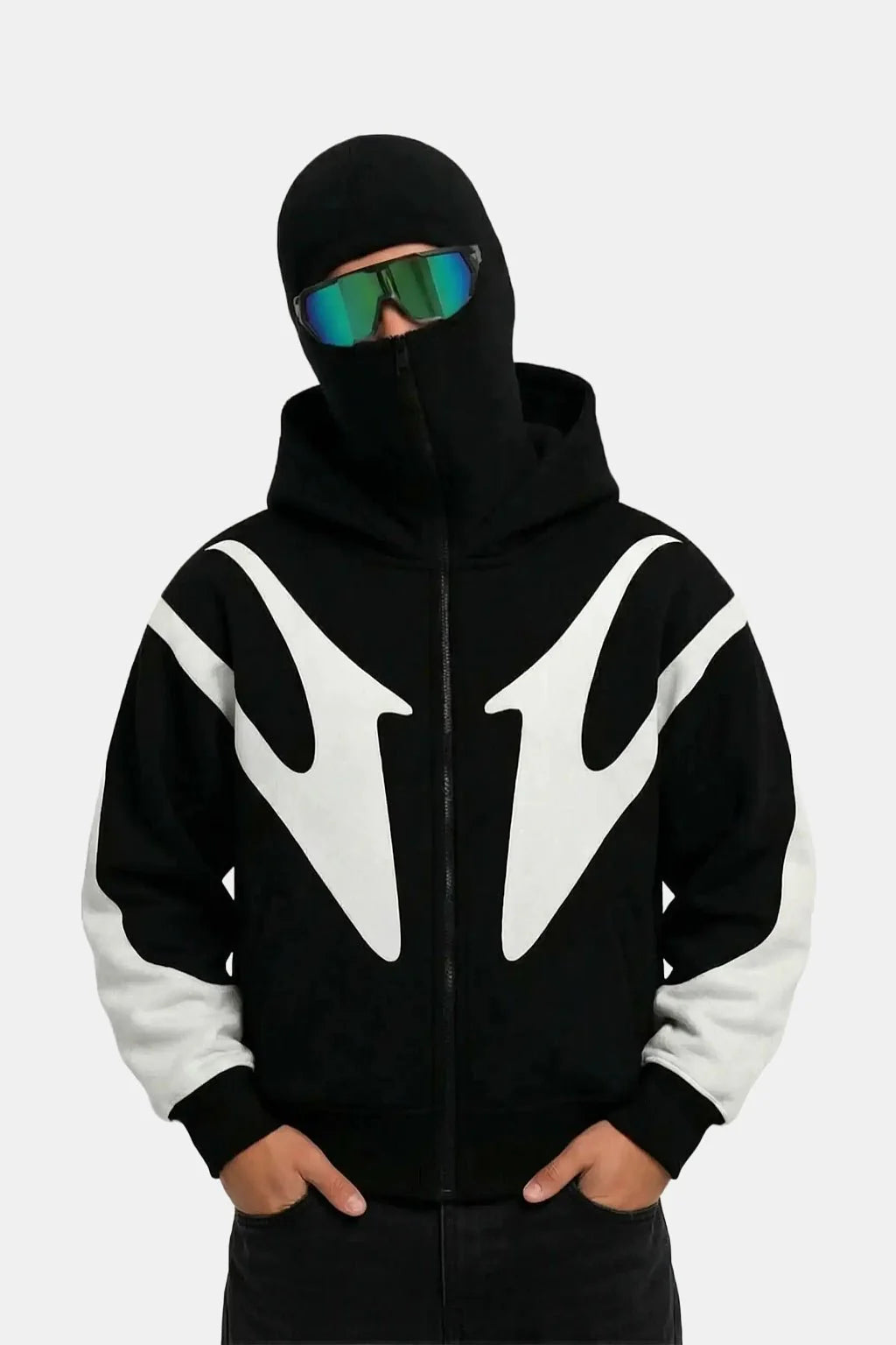 SUENTA Unisex Hoodie mit Balaclava-Design Funktionale Wärme Komfort
