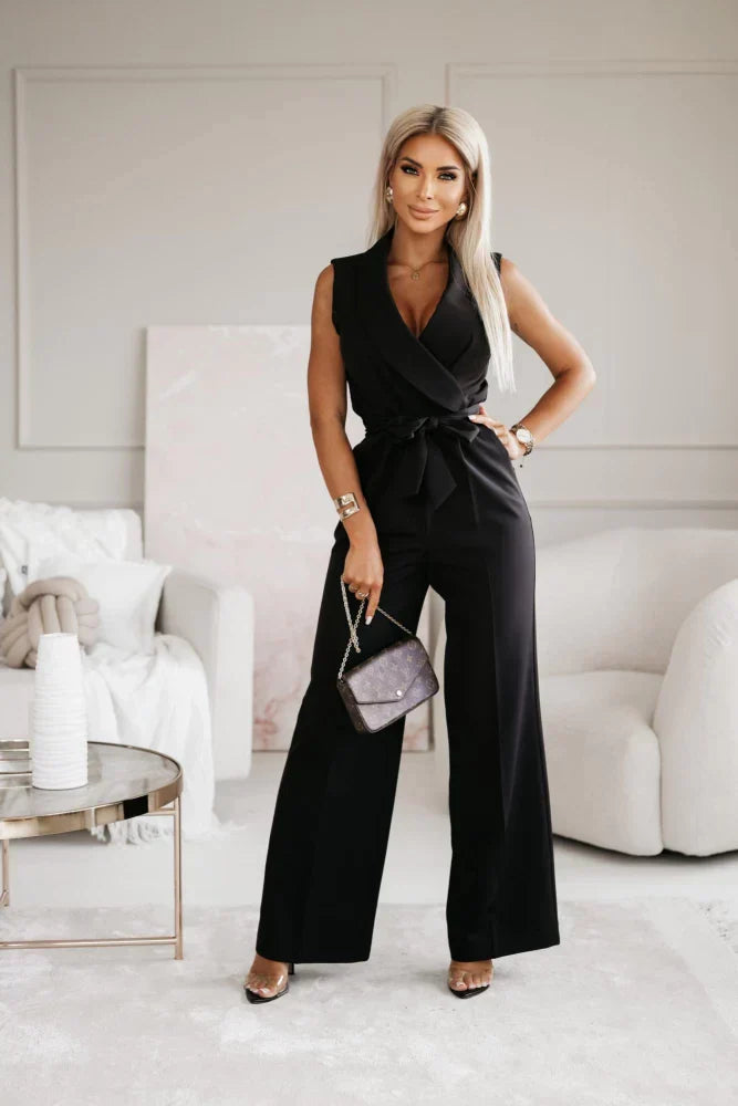 SUENTA Vela | Damen Jumpsuit – Chic Artisan Grace & Refined Slimming Silhouette