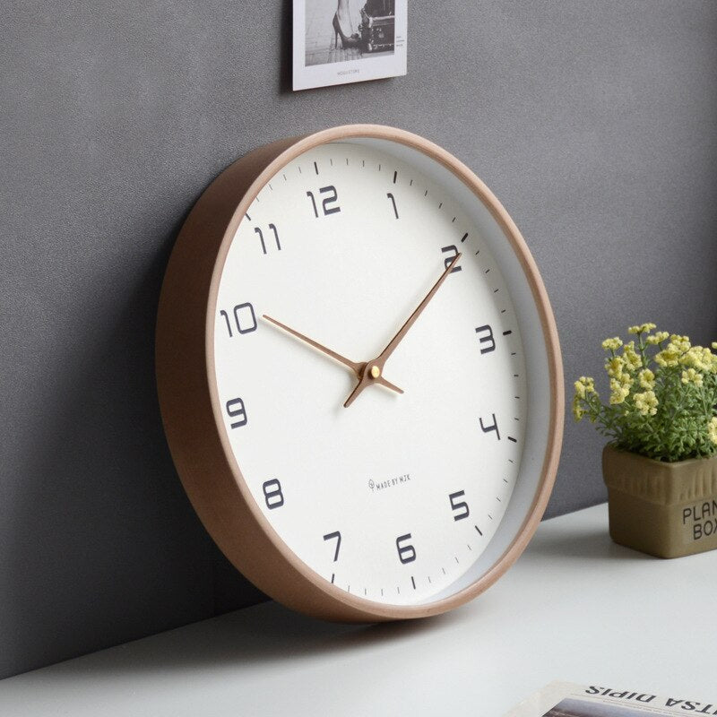 SUENTA Holzuhr für die Wand Minimalistisches skandinavisches Design