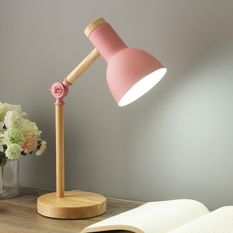 SUENTA Schreibtischlampe Verstellbare Elegante Skandinavische Minimalistische Eleganz Rosa
