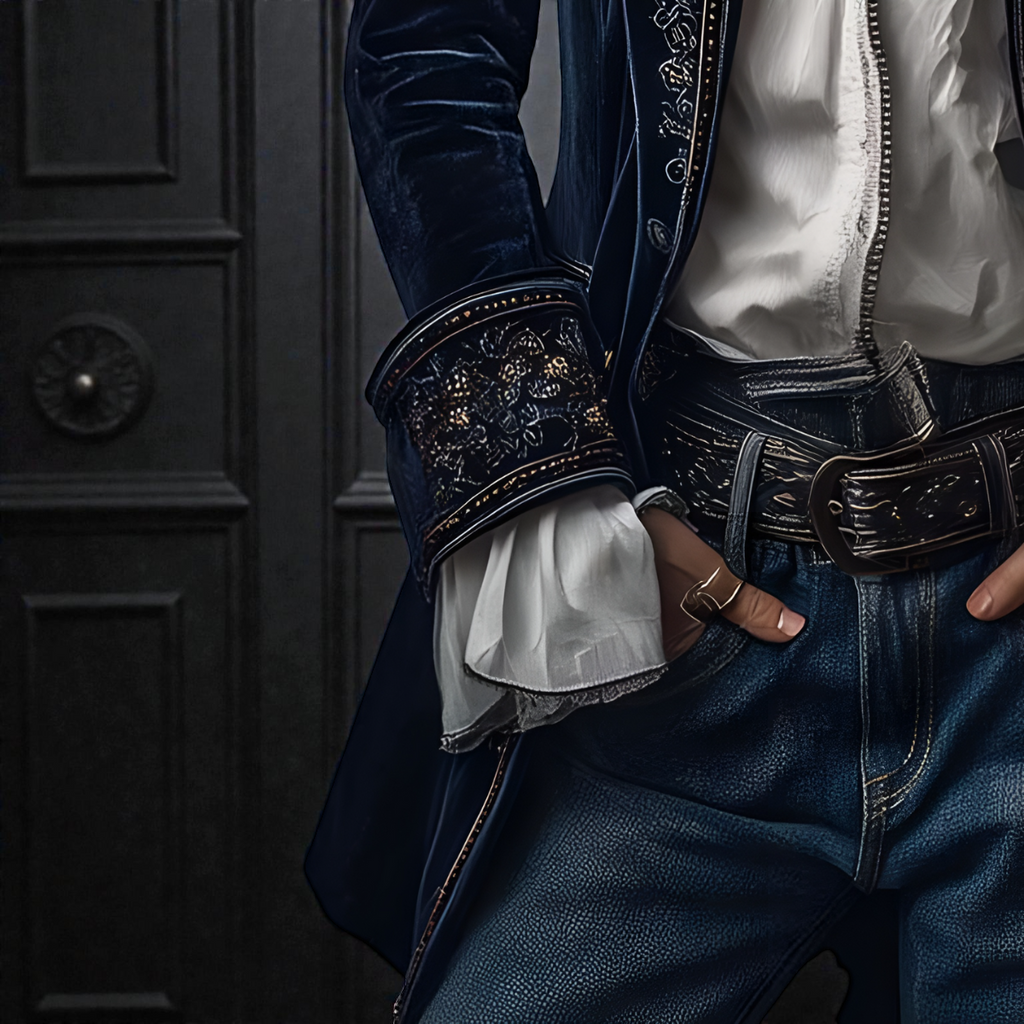 SUENTA Elegante Samtjacke Luxuriösen Samtmaterial Exquisiten Verarbeitung