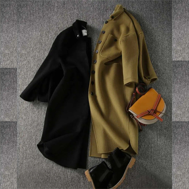 SUENTA Damen Trenchcoat Langer Frühling Weichheit Wärme