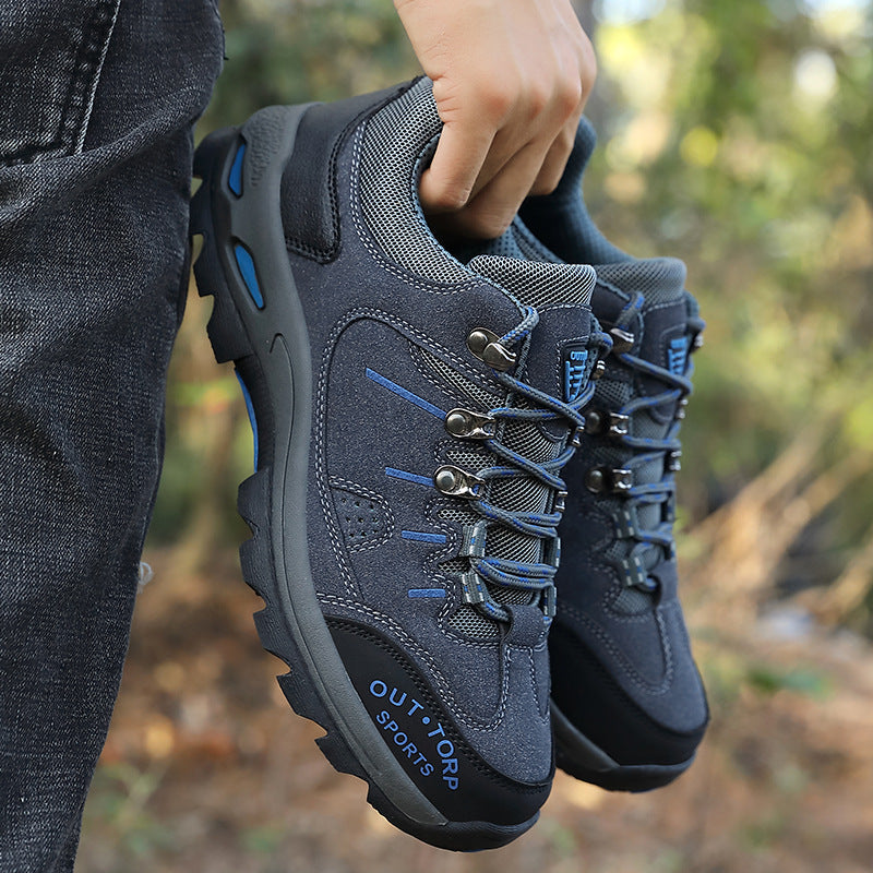 SUENTA Stylische Wander Schuhe für Herren Schnürschuhe GriffigeSohle - Laufschuhe Grau