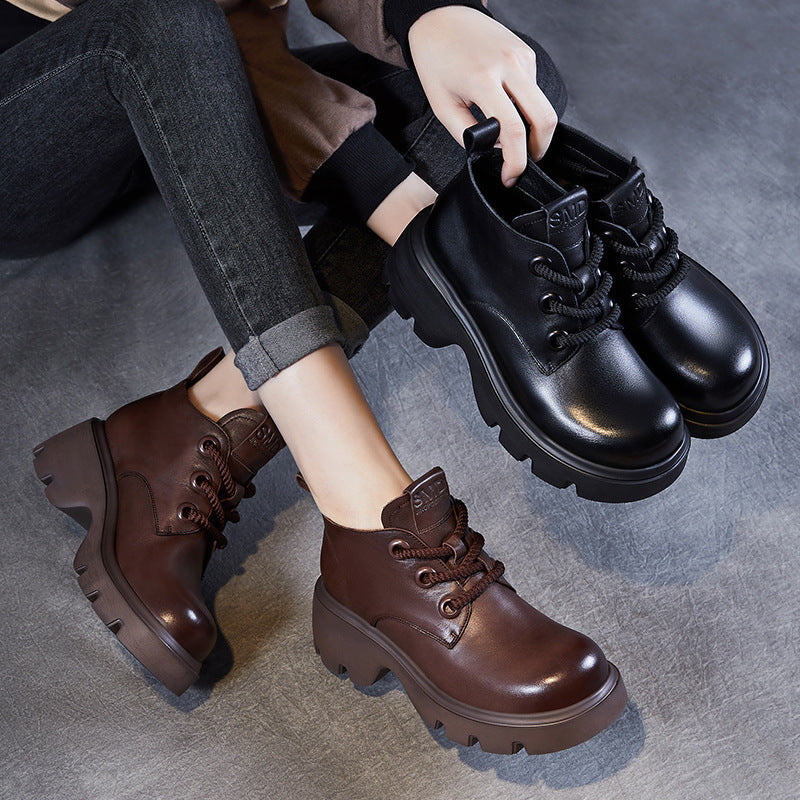 SUENTA Damen Jahrgang Dirndl Schuhe | Plateau - Winterstiefel
