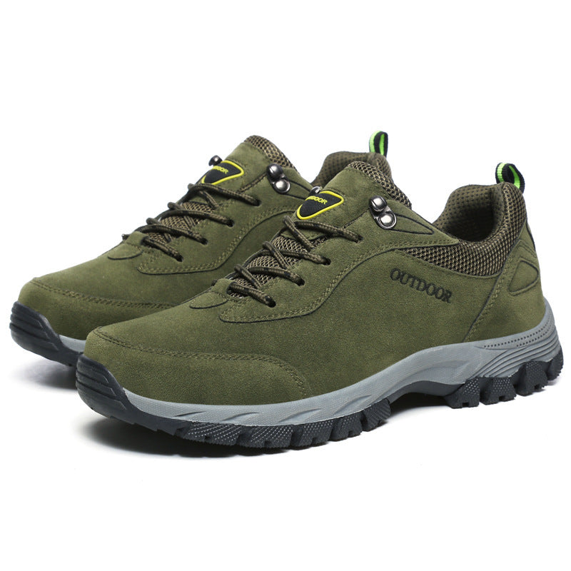 SUENTA Wander Schuhe für Herren Schnürschuhe Profilierte Sohle - Laufschuhe Grün