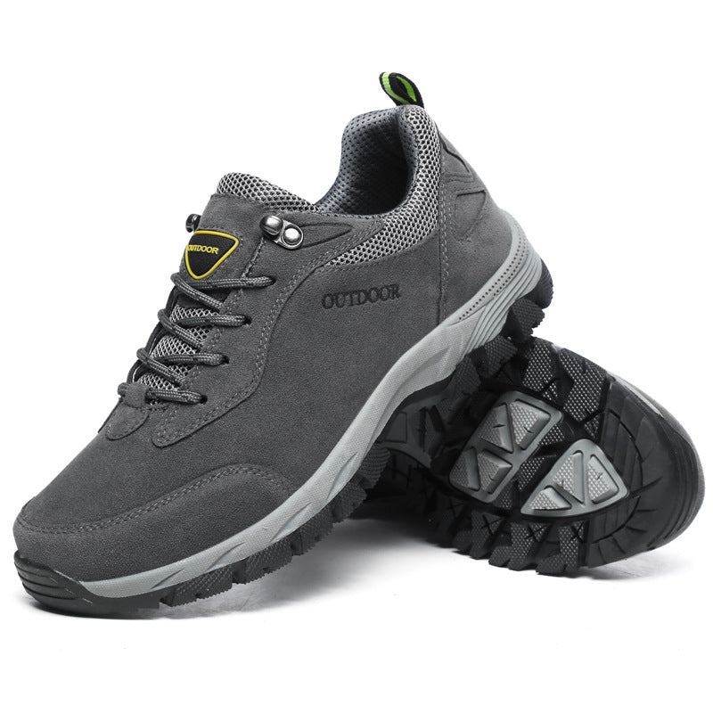 SUENTA Wander Schuhe für Herren Schnürschuhe Profilierte Sohle - Laufschuhe Grau
