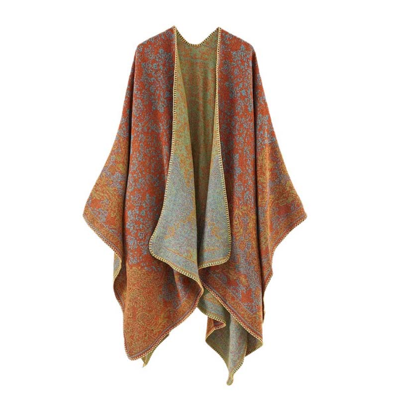 SUENTA Schultertuch Baumwolle-Kaschmir-Gemisch Jacquard 160x135 cm