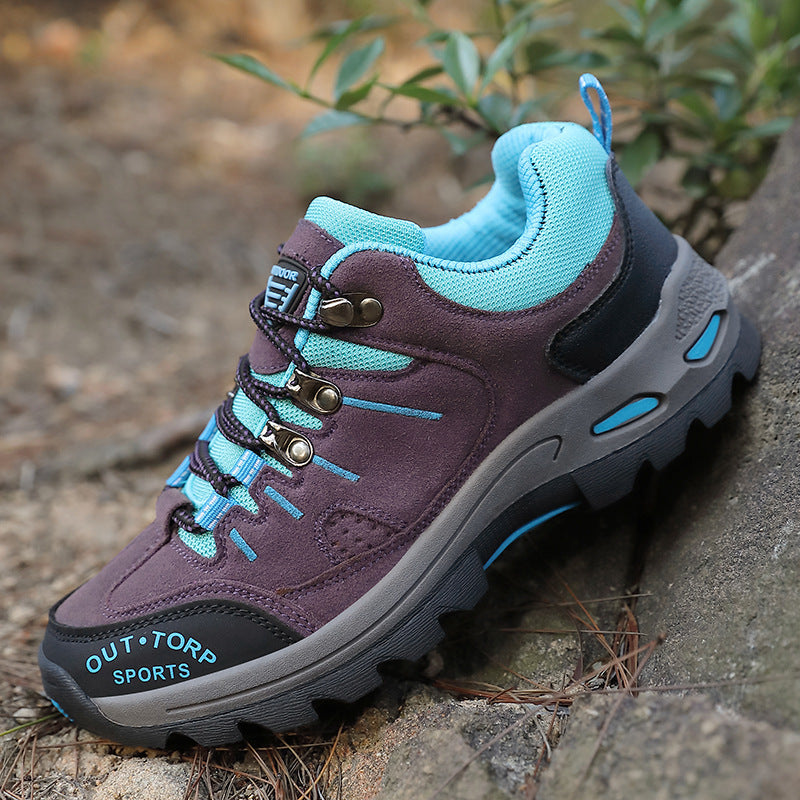 SUENTA Stylische Wander Schuhe für Herren Schnürschuhe GriffigeSohle - Laufschuhe Lila