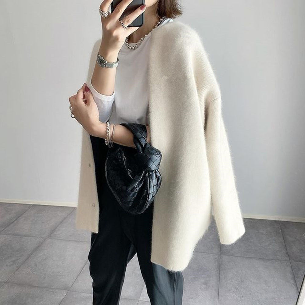 SUENTA Damen Geschmackvolle Strickjacke mit Charakter Eleganz