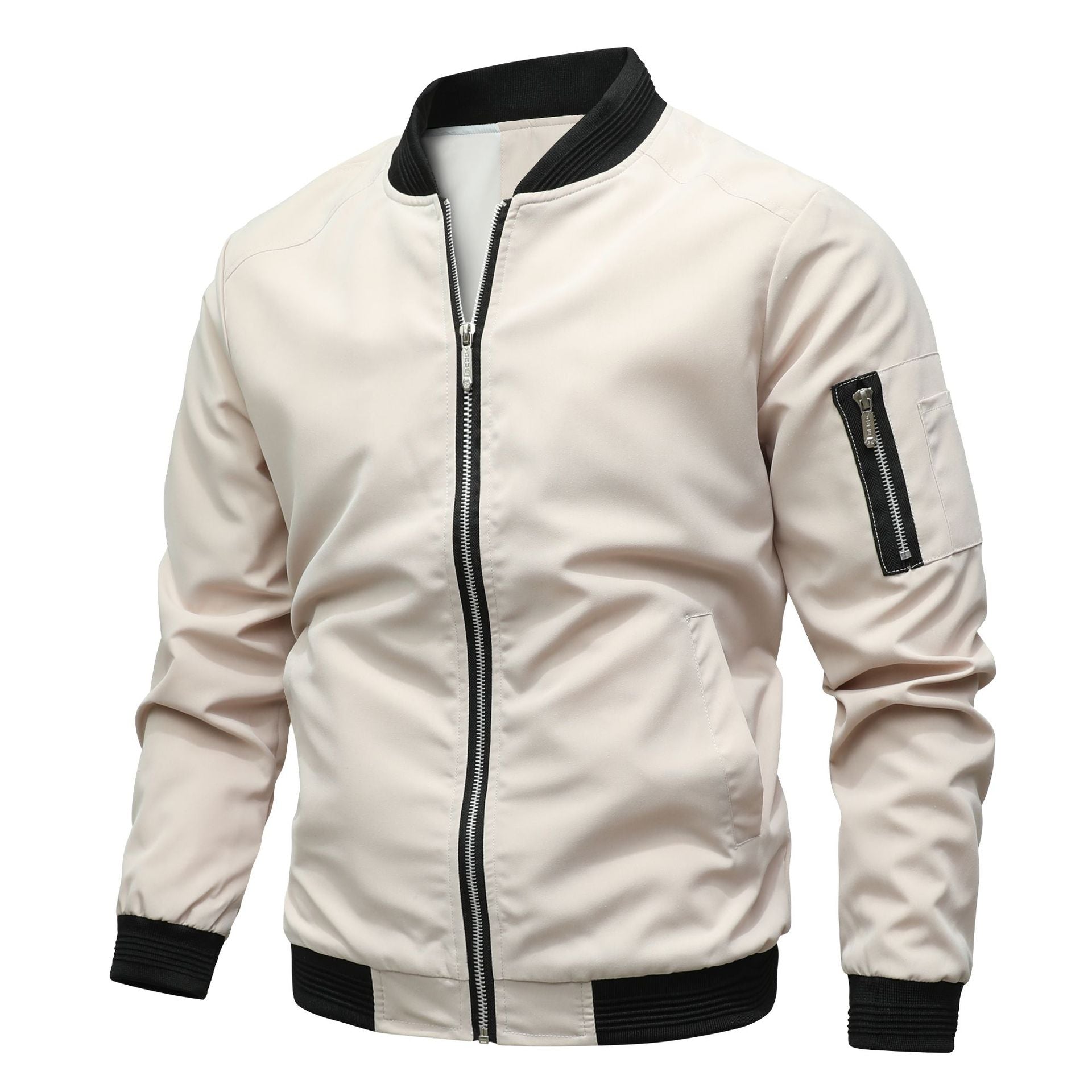 SUENTA Bomberjacke Trendige Bomberjacke für Herren Cool aussehen Beige