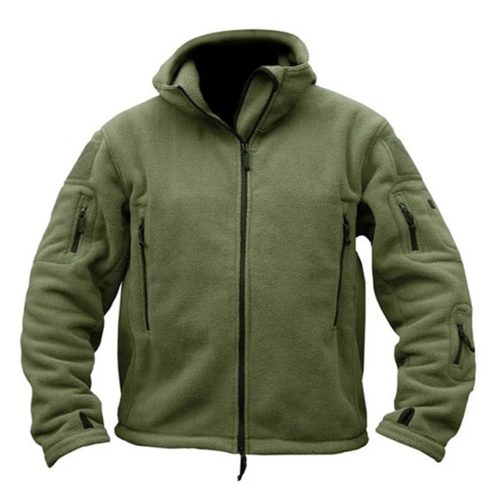 SUENTA Herren Softshell Jacke Langarm Abnehmbare Kapuze Taschen Grün