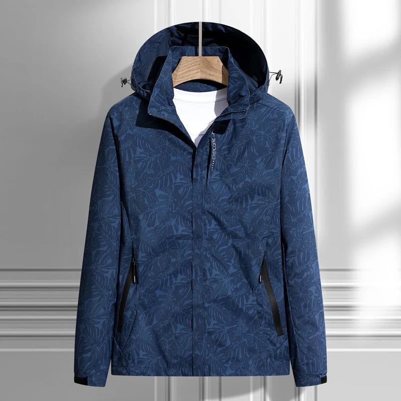 SUENTA Damen Kapuzenjacke Mit Reißverschluss Wasserdicht Winddichte - Winterjacke Damen Dunkelblau