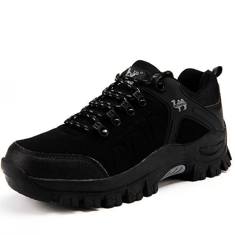 SUENTA Herren-Wanderschuhe Robuste Bauweise Griffige Außensohle - Laufschuhe Schwarz