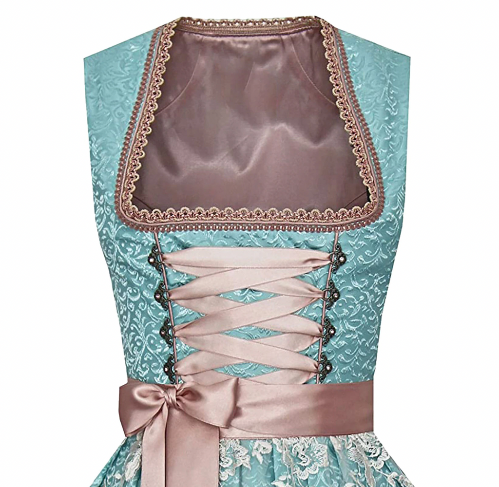 SUENTA Damen Dirndl-Set - Traditionell 3-teilig mit Schürze & Bluse