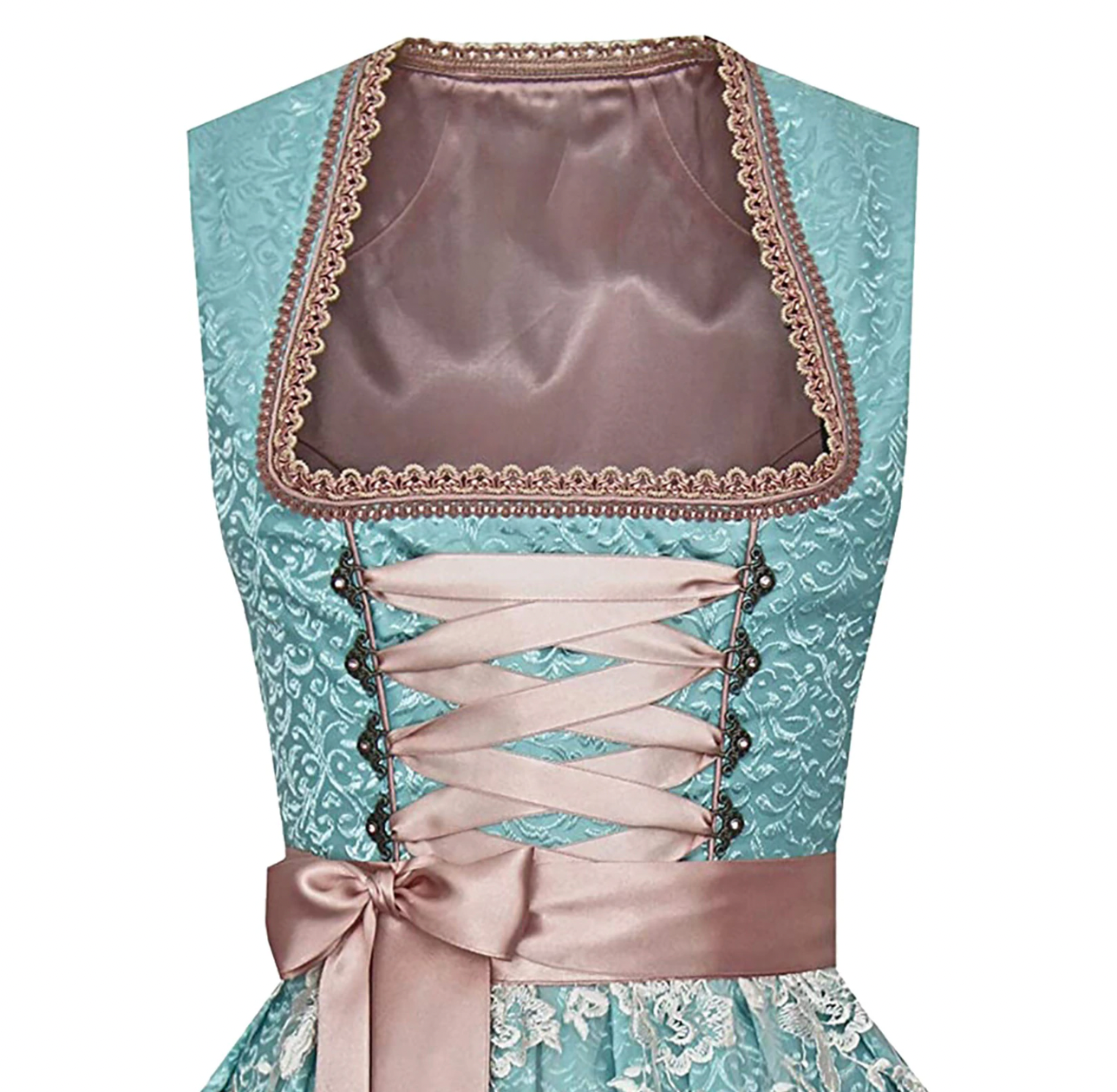 SUENTA Damen Dirndl-Set - Traditionell 3-teilig mit Schürze & Bluse