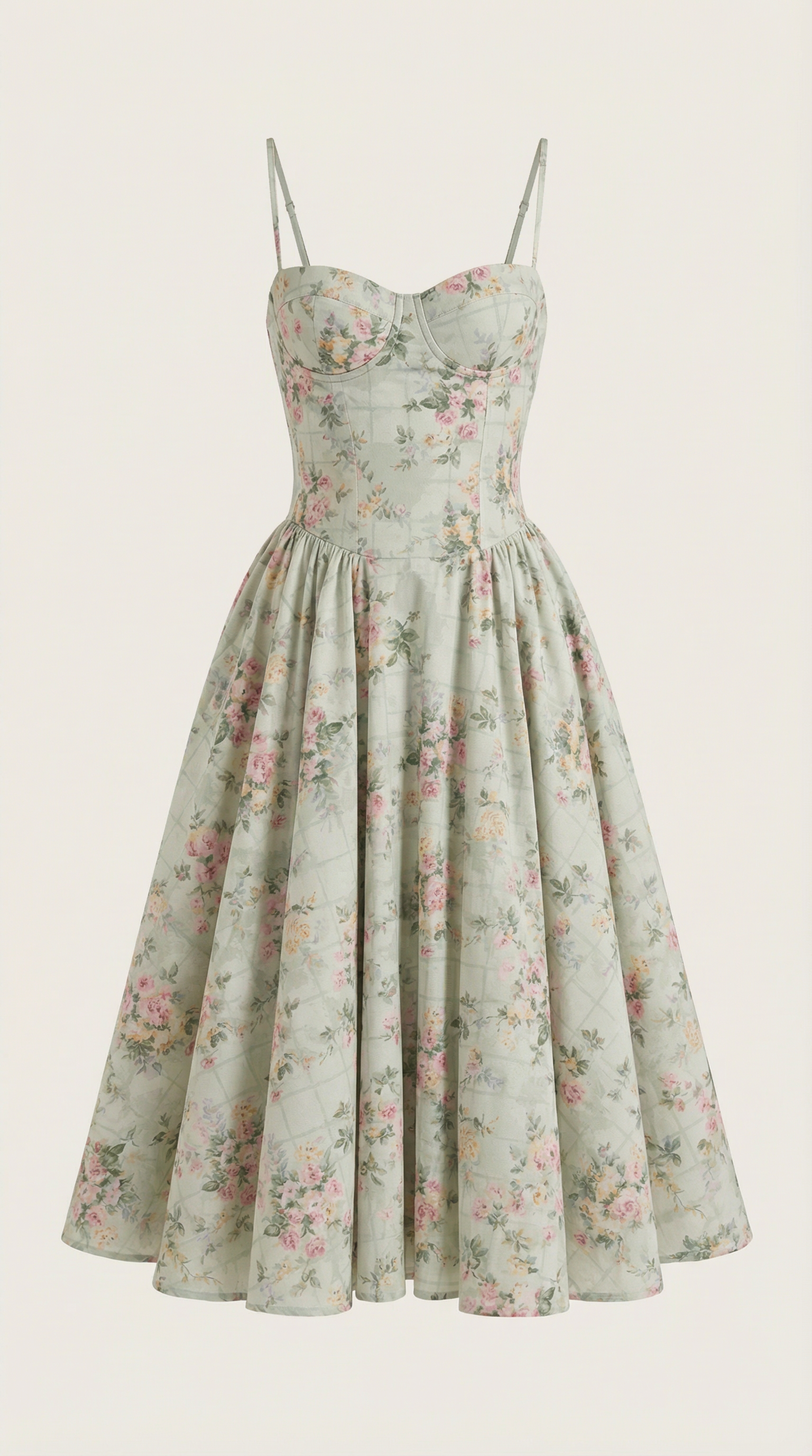 SUENTA Bonera | Damen Midikleid – Cottage-Core-Romantik, Sweetheart-Ausschnitt & Verspielte Schnürbänder