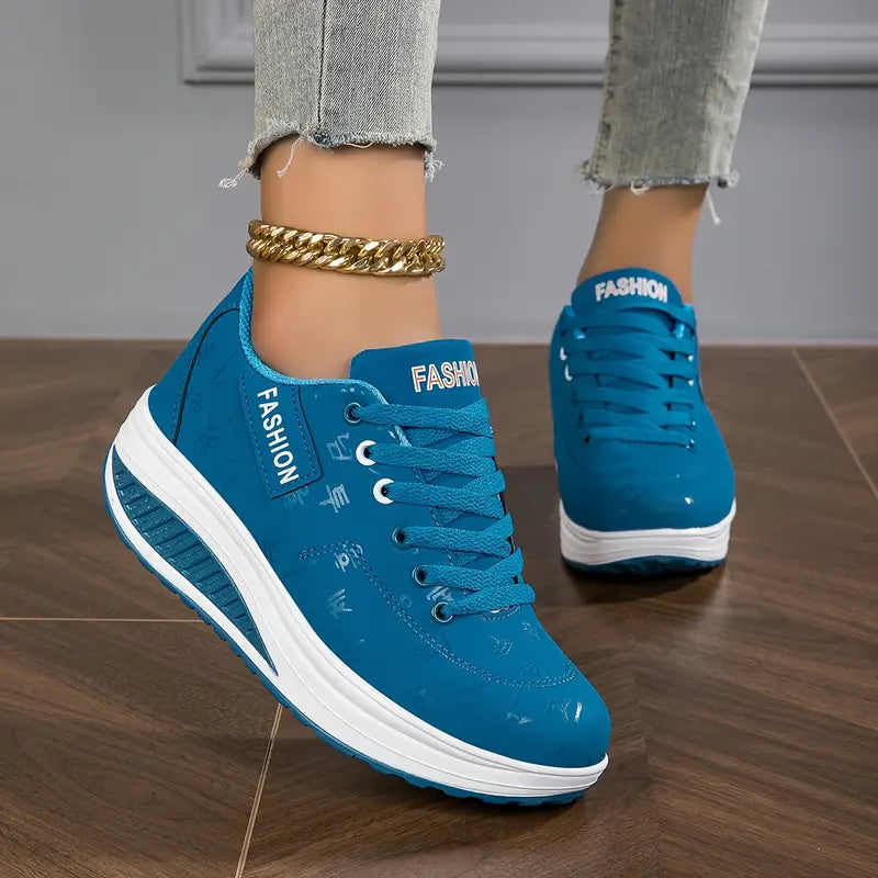 SUENTA Damen-Sneakers Air-Cushion-Sneakers Luftpolster Blau