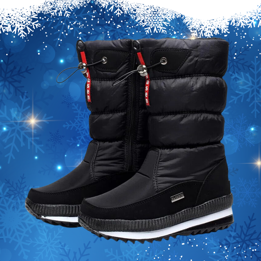 SUENTA Damen Winterschuhe Weich Warm Kuschelige Super Komfortable - Winterstiefel