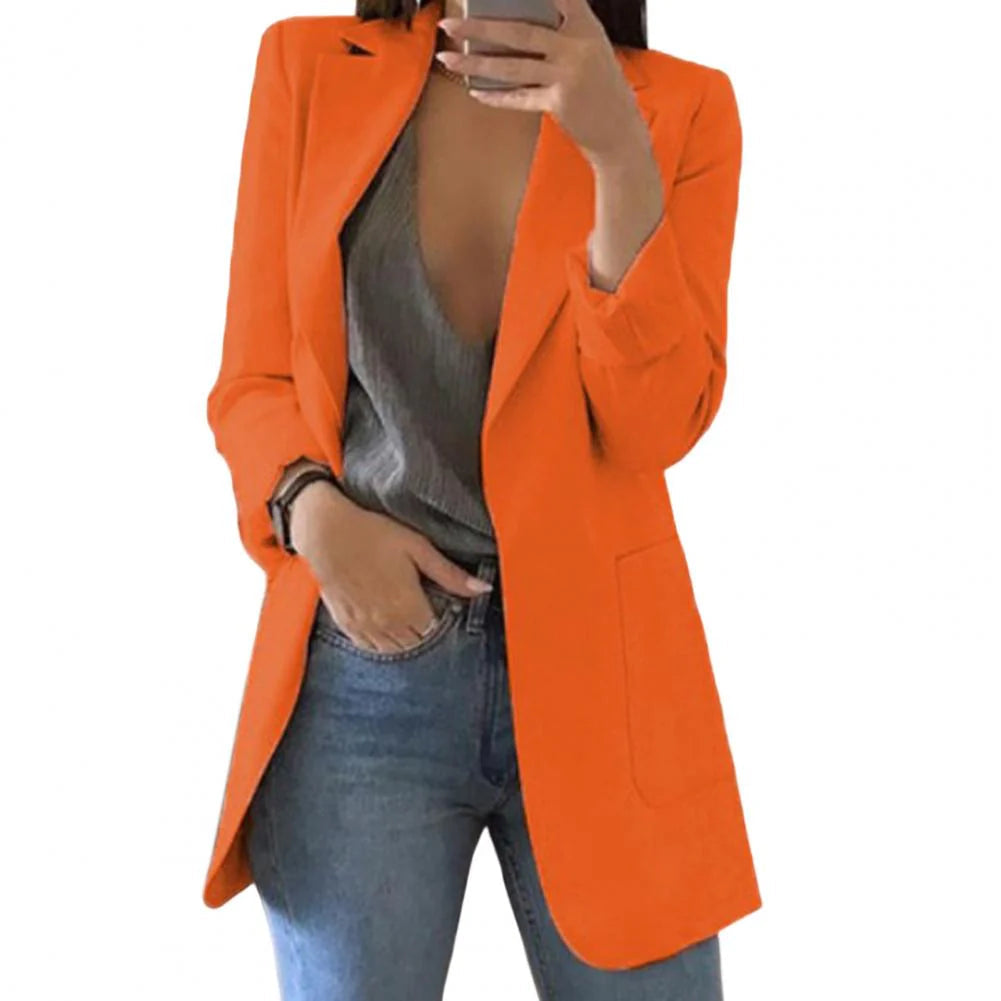 SUENTA Oversize Blazer Damen | Lang Orange