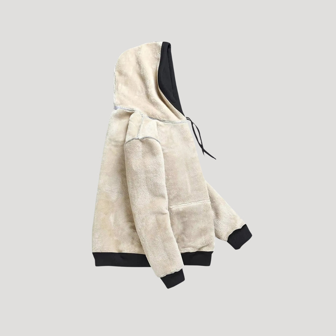 SUENTA Damen Oversize-Hoodie Fleecegefüttert Kängurutasche Kapuze Kordelzug