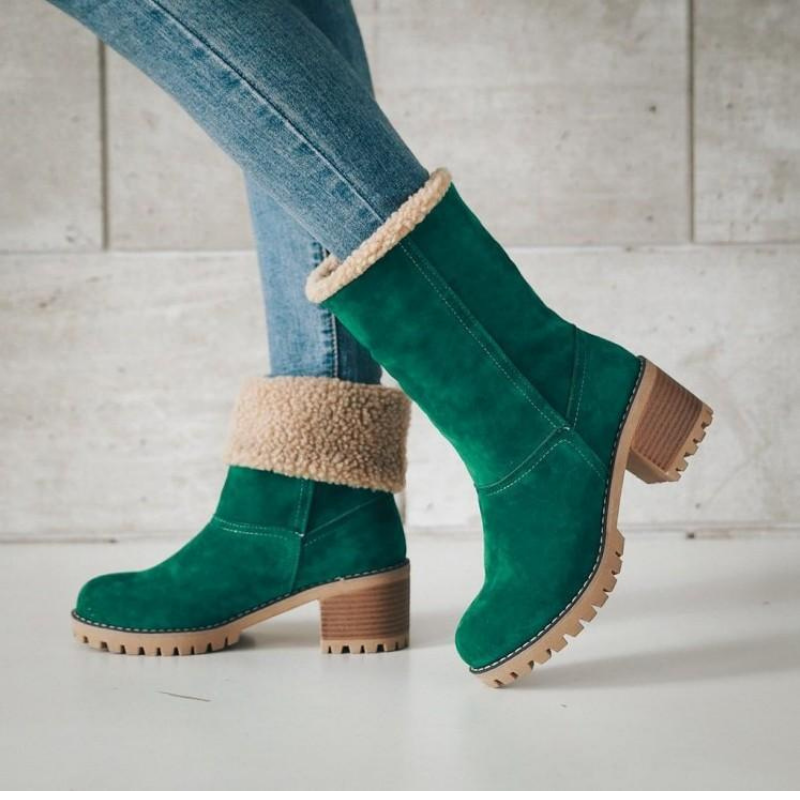SUENTA Damenstiefel Warme Gefütterte Für Den Winter Bequem - Winterstiefel