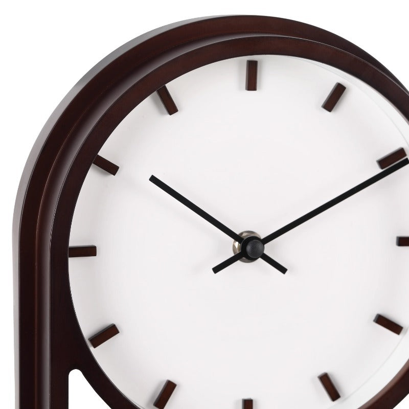SUENTA Pendel-Wanduhr Geometrisch Ovalen Form Leisen Quarzwerk