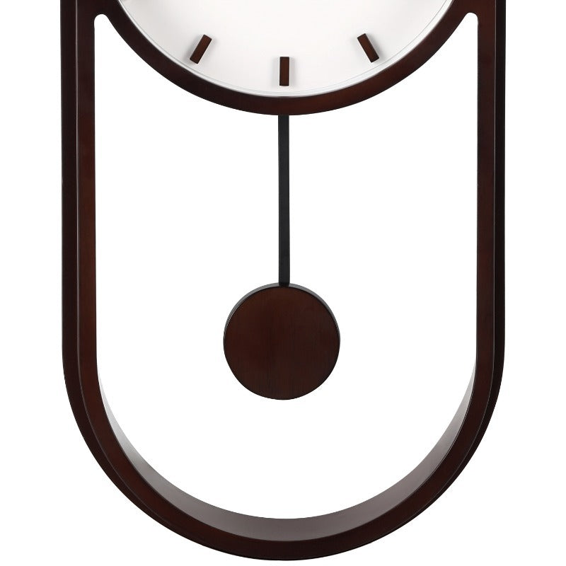 SUENTA Pendel-Wanduhr Geometrisch Ovalen Form Leisen Quarzwerk
