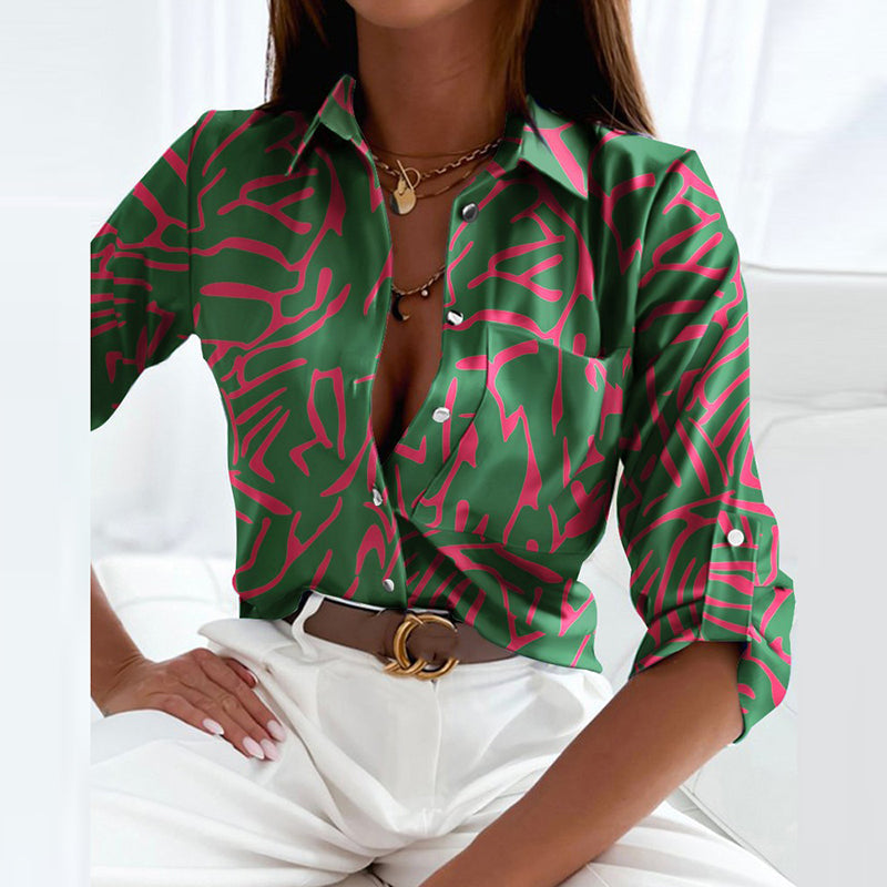 Vena Bluse mit Umlegekragen