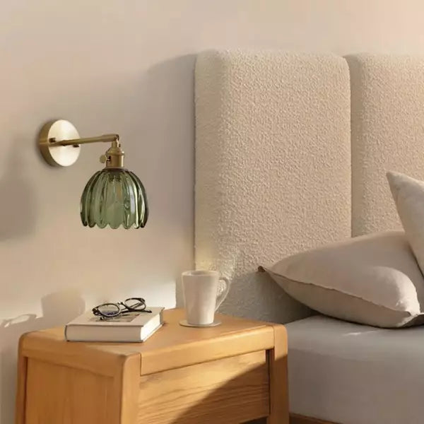 SUENTA Retro Blumenknospen-Tulpenglas-Wandlampe