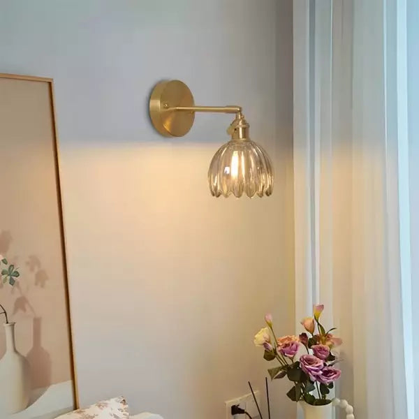 SUENTA Retro Blumenknospen-Tulpenglas-Wandlampe