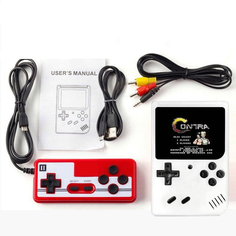 SUENTA Retro-Spielkonsole 400 Integrierte Klassische Spiele Dual-Player Weiß