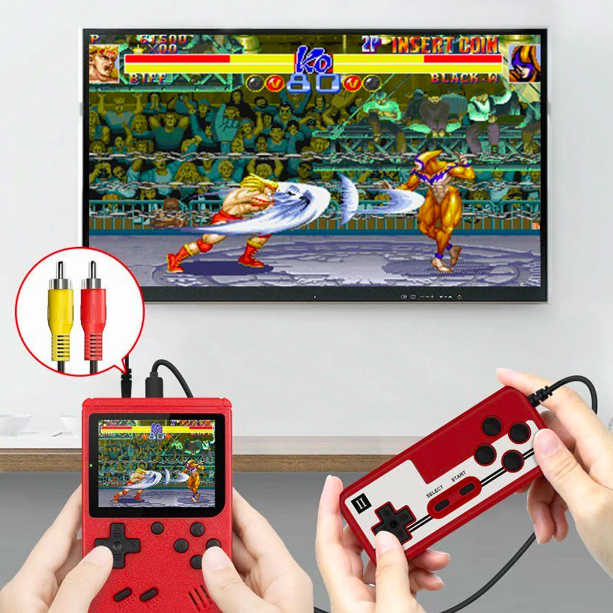 SUENTA Retro-Spielkonsole 400 Integrierte Klassische Spiele
