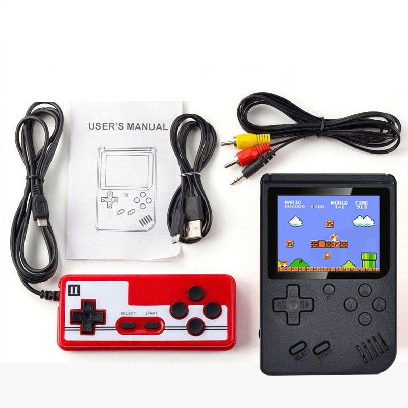 SUENTA Retro-Spielkonsole 400 Integrierte Klassische Spiele Dual-Player Schwarz
