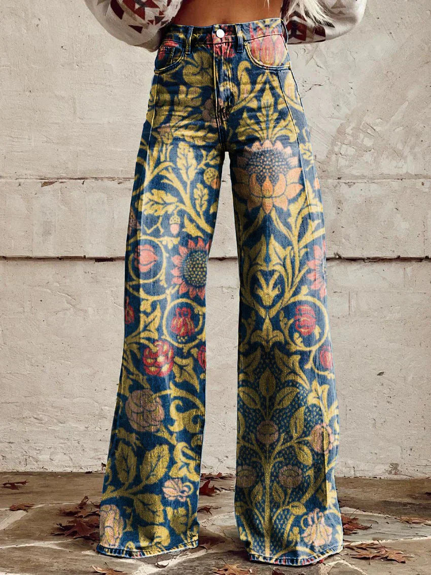 SUENTA Māya | Damen Baggy Jeans Entspannte Eleganz Komfort Sommer Dunkelblau