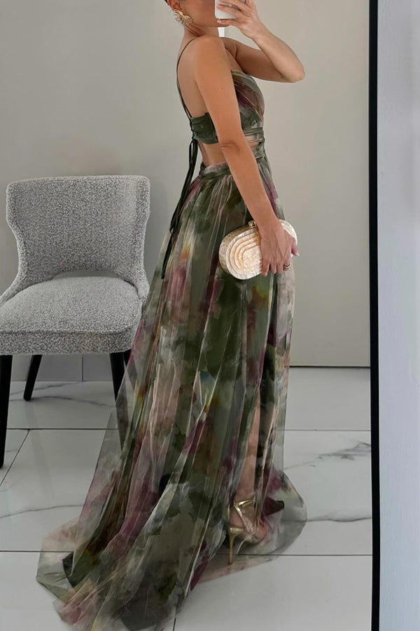 SUENTA Elira | Damen Kleid – Florale Eleganz und Sublimierte Silhouette