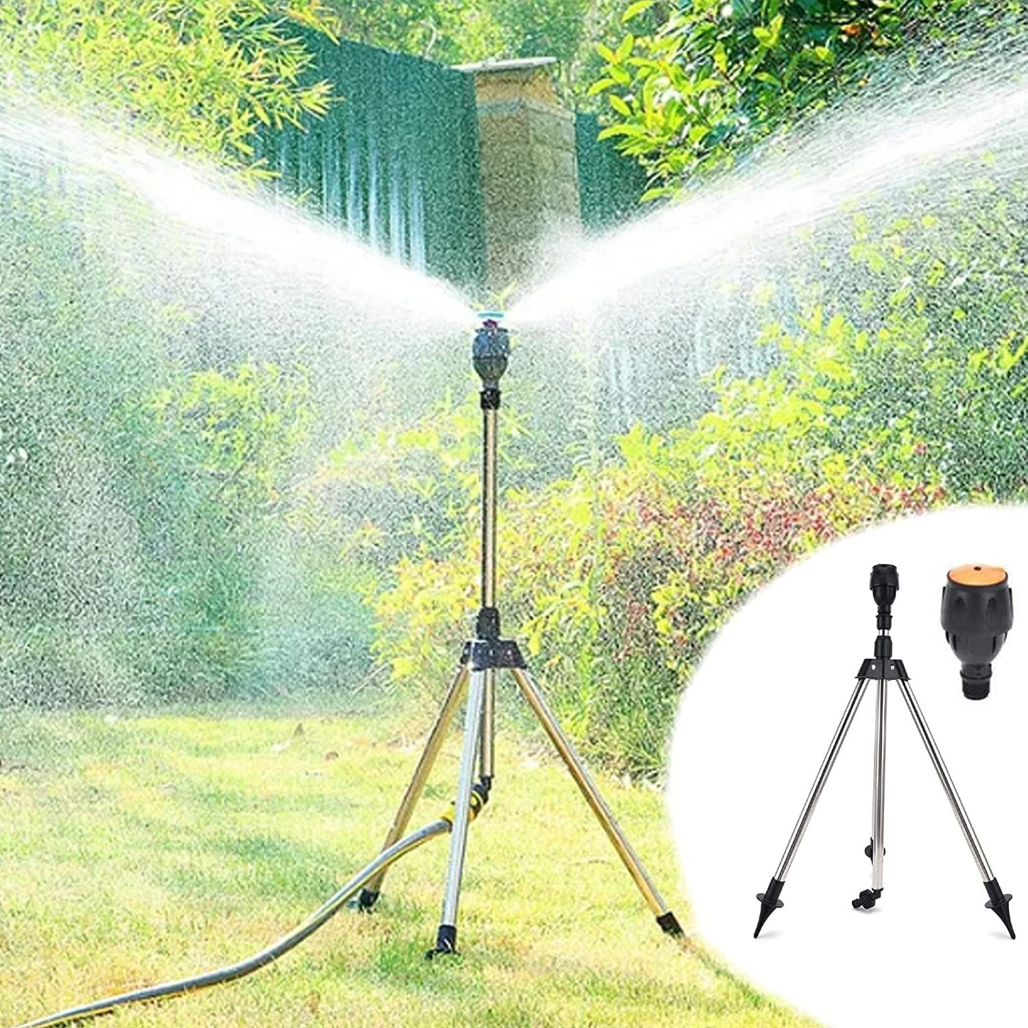 SUENTA Rotierender Gartensprinkler Mit Einziehbarem Stativ