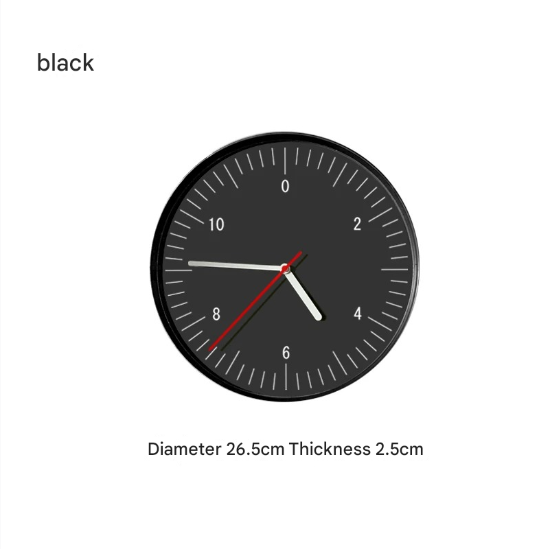 SUENTA Wanduhr Runde Aus ABS Material Leicht Aufhängbar Bunt Schwarz