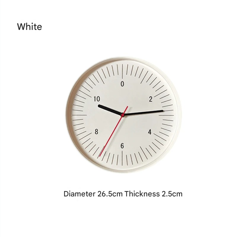 SUENTA Wanduhr Runde Aus ABS Material Leicht Aufhängbar Bunt Weiß