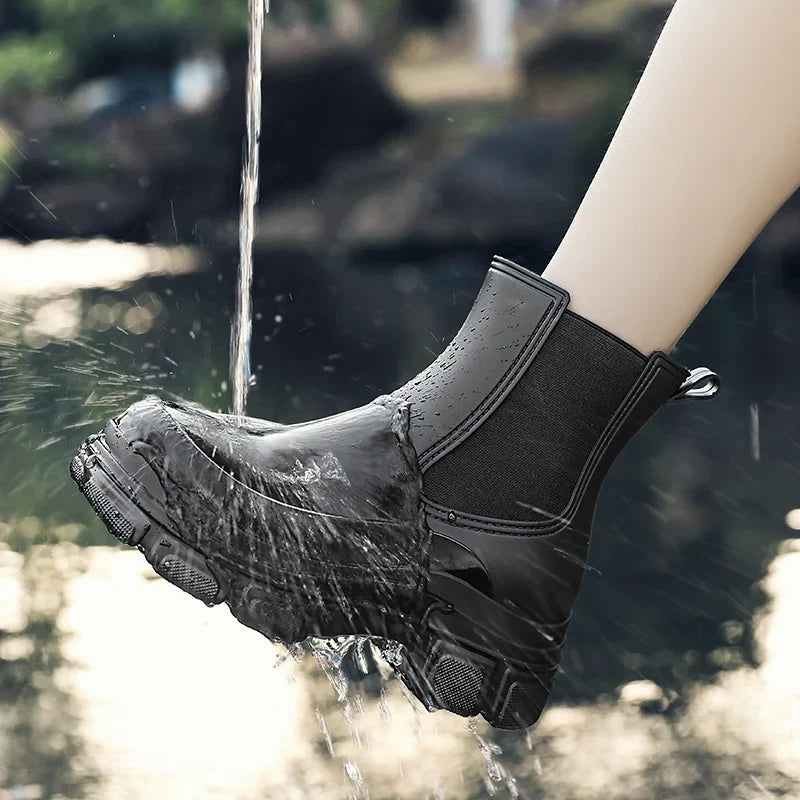SUENTA Damen Wasserdichte Gummistiefel | Kurzrohr - Winterstiefel