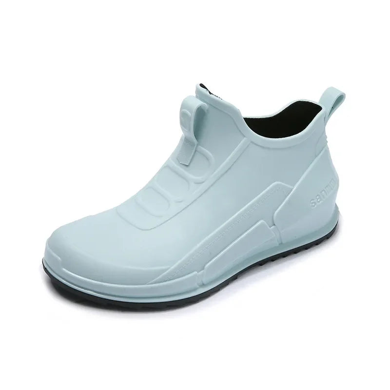 SUENTA Damen Wasserdichte Gummistiefel Reinschlüpfen Trocknen - Winterstiefel Blau