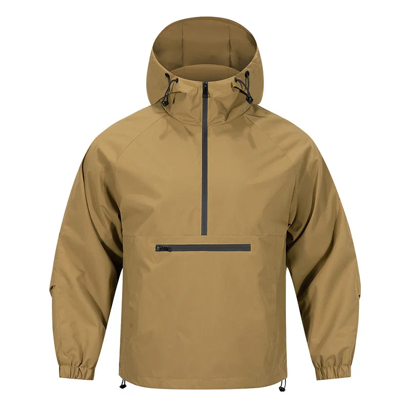 SUENTA Herren Kapuze Softshell Jacke Langarm Freizeitjacke Braun