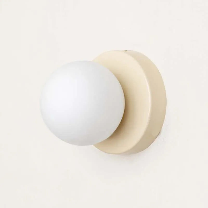 SUENTA Kreative LED Wandleuchte Macaron 10/12cm Glas Balkon Weiß