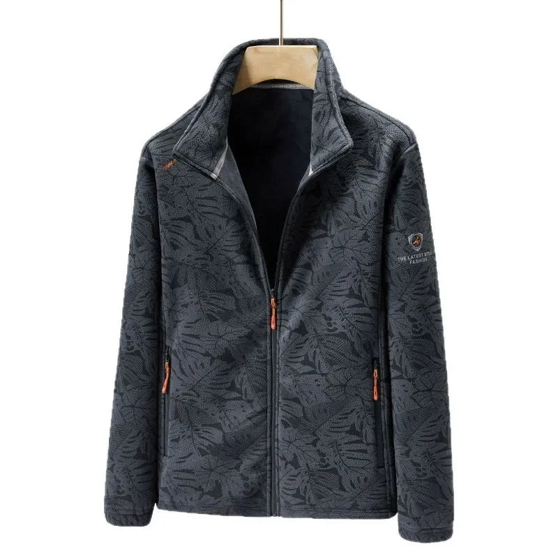 SUENTA Unisex Modische Fleece Jacke Warme Alltag Büro Freizeit