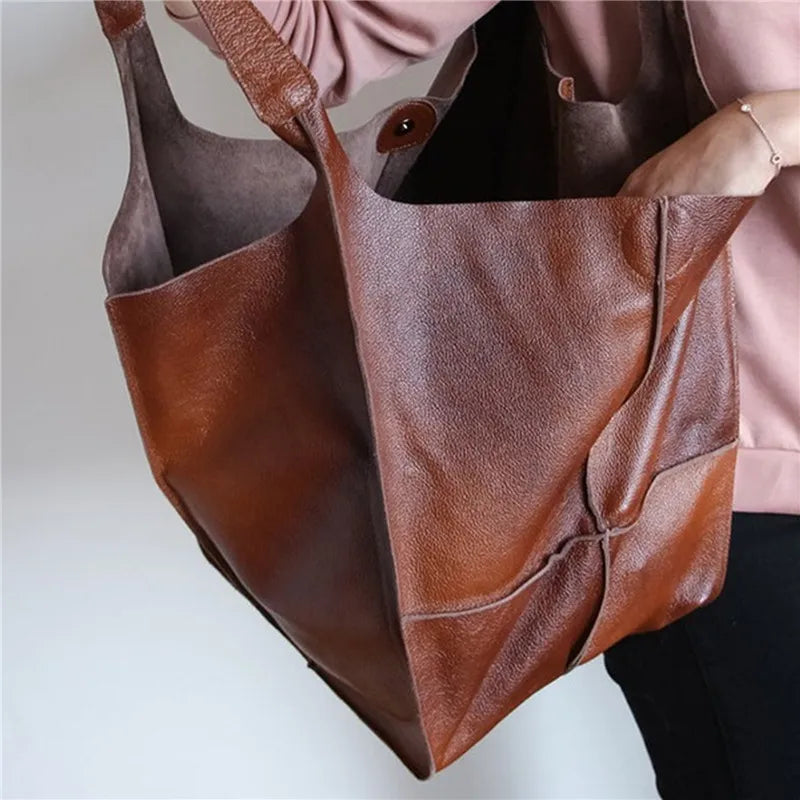 SUENTA Damen Must-Have-Tasche Oversized Tragetasche Alltag