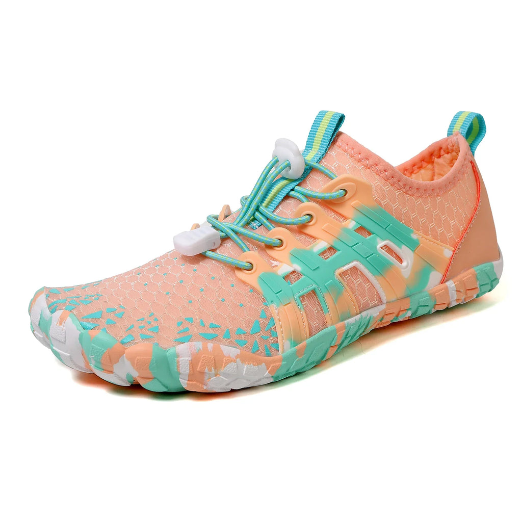 SUENTA Herren Damen Barfußschuhe Wasserdichte Farbenfrohe Design Mehrfarbig