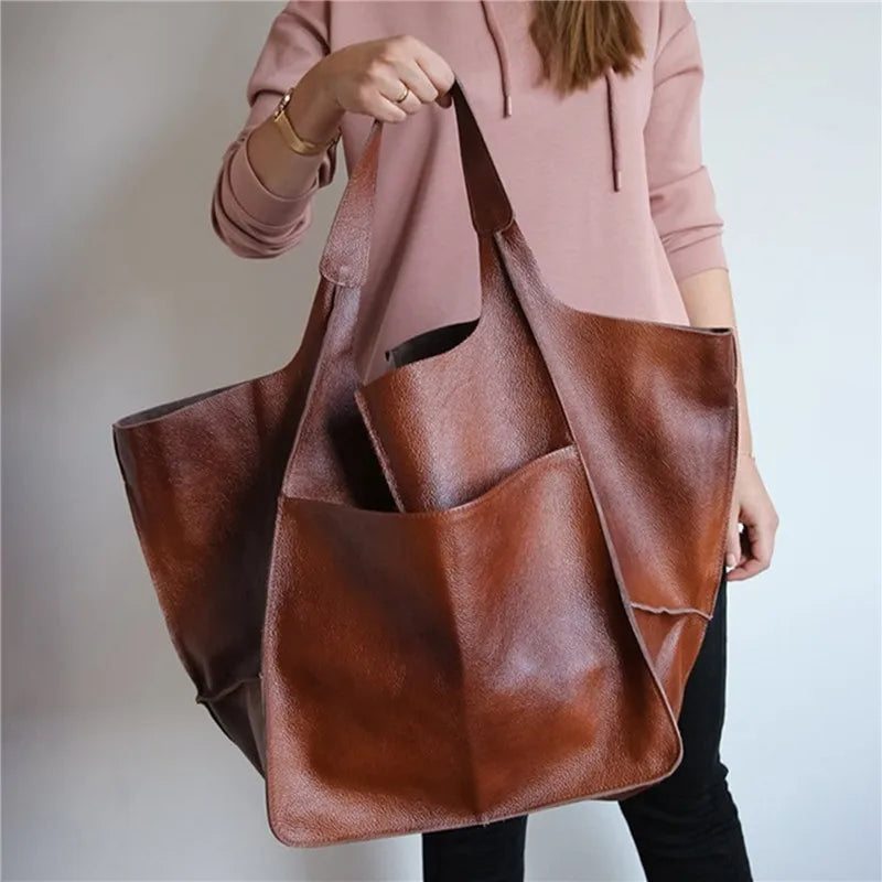 SUENTA Damen Must-Have-Tasche Oversized Tragetasche Alltag