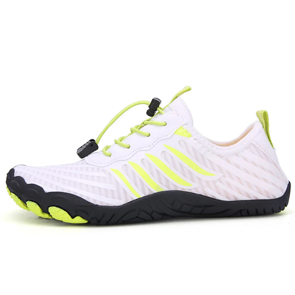 SUENTA Unisex Wasserdichte Barfußschuhe Schwimmen Wandern Strand Weiß