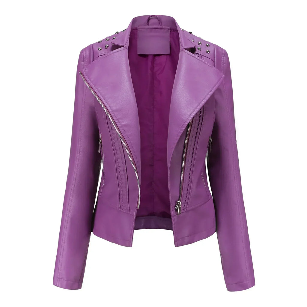 SUENTA Damen Langarmjacke Schicke Mit Atmungsaktivem Material Lila