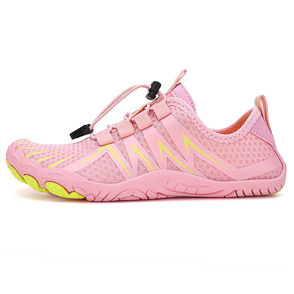 SUENTA Unisex Wasserdichte Barfußschuhe Schwimmen Wandern Strand Rosa